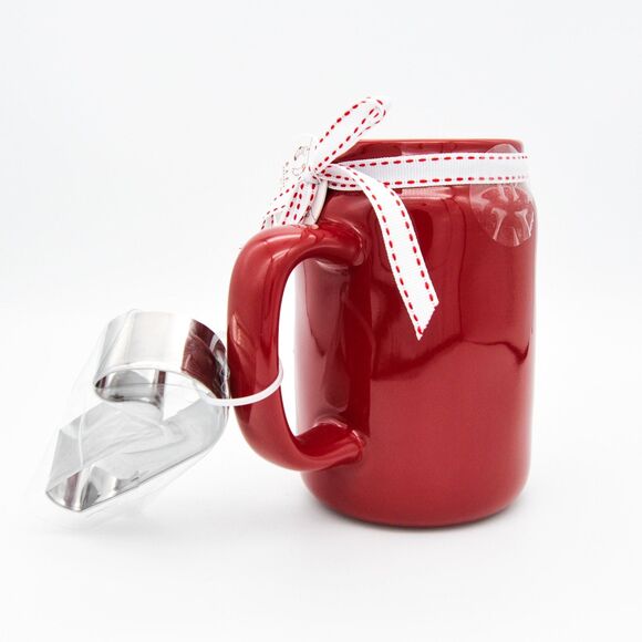 Rae Dunn Christmas Mug – Hot Cocoa Mug with Cookie Cutter Attached 16oz Mug Gift - Picture 4 of 9